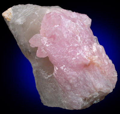 Quartz var. Rose Quartz Crystals from Lavra da Ilha, Taquaral, Jequitinhonha River, Minas Gerais, Brazil