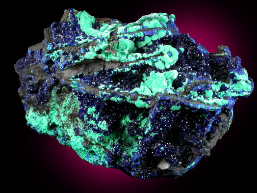 Azurite and Malachite from Copper Queen Mine, Bisbee, Warren District, Cochise County, Arizona