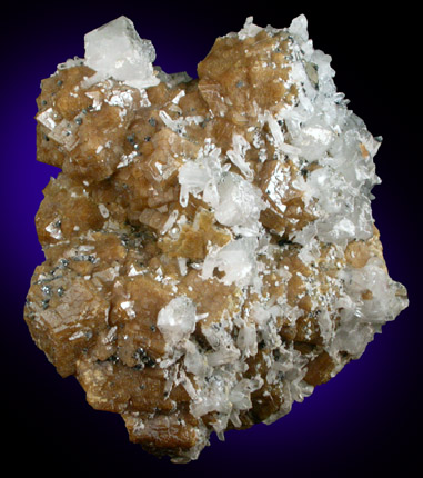 Andradite Garnet, Calcite, Quartz, Pyrite, Sphalerite from (San Antonio Mine?), Chihuahua, Mexico