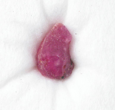 Corundum var. Ruby (crystal plus faceted gemstone) from Ratnapura, Sabaragamuwa Province, Sri Lanka