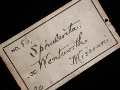 Sphalerite with Quartz from Wentworth, Newton County, Missouri