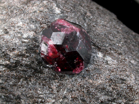 Almandine Garnet from Garnet Ledge, east shore of Stikine River Delta, 11 km north of Wrangell, Alaska