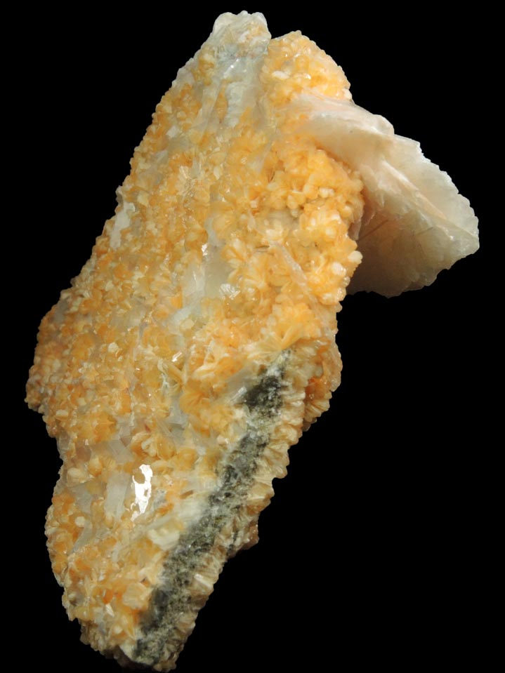 Stilbite-Ca and Calcite from Water Tunnel No.3 under Roosevelt Island, New York City, New York County, New York