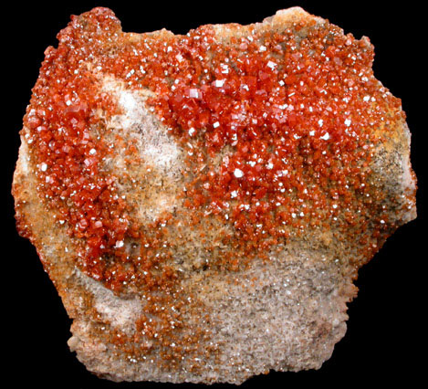 Vanadinite and Barite from Mibladen, Haute Moulouya Basin, Zeida-Aouli-Mibladen belt, Midelt Province, Morocco