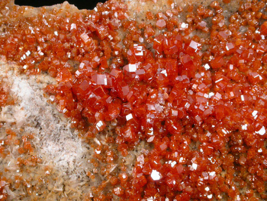 Vanadinite and Barite from Mibladen, Haute Moulouya Basin, Zeida-Aouli-Mibladen belt, Midelt Province, Morocco