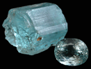 Beryl var. Aquamarine with 10.43 carat faceted gemstone from Minas Gerais, Brazil