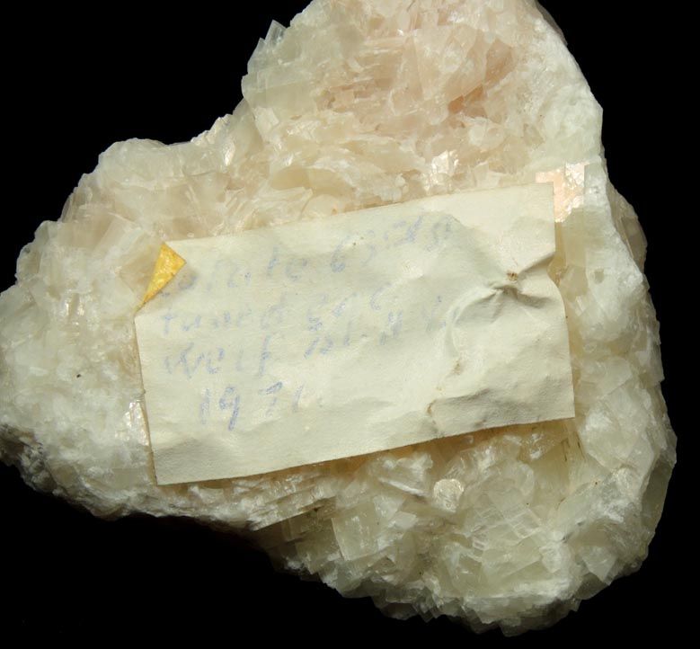 Calcite from 63rd Street Subway Tunnel, Manhattan Island, New York City, New York County, New York