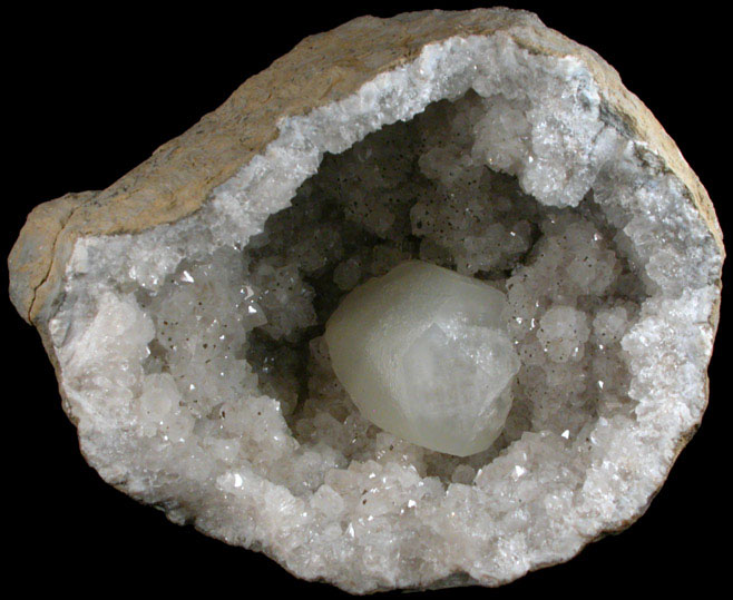 Quartz Geode with Calcite from Keokuk, Lee County, Iowa
