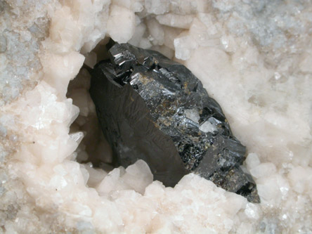 Quartz Geode with Calcite and Sphalerite from Keokuk, Lee County, Iowa