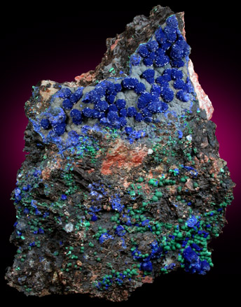 Azurite and Malachite from Copper Queen Mine, Bisbee, Warren District, Cochise County, Arizona