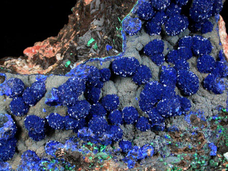 Azurite and Malachite from Copper Queen Mine, Bisbee, Warren District, Cochise County, Arizona