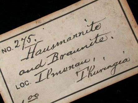 Hausmannite and Braunite from Ilmenau, Thuringia, Germany (Type Locality for Hausmannite and Braunite)