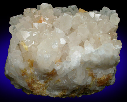 Celestine on Sulfur from Agrigento District (Girgenti), Sicily, Italy