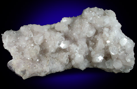 Apophyllite-(KOH) on Quartz var. Amethyst from Veta Madre, Guanajuato, Mexico