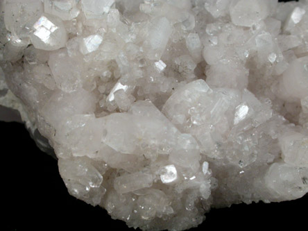 Apophyllite-(KOH) on Quartz var. Amethyst from Veta Madre, Guanajuato, Mexico