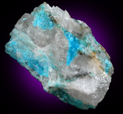 Turquoise Crystals on Quartz from Bishop Mine, Lynch Station, Campbell County, Virginia