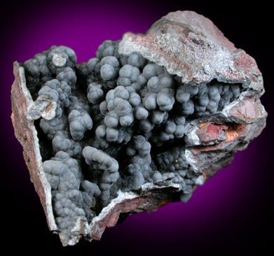 Romanechite var. Psilomelane on Hematite from Mesabi Iron Range, St. Louis County, Minnesota
