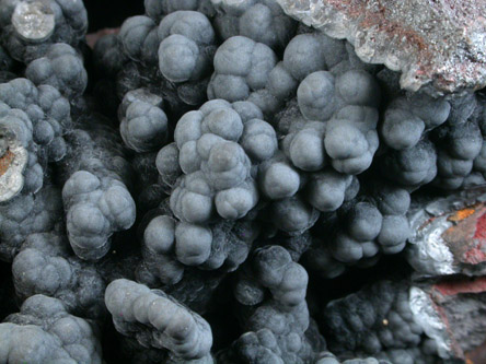 Romanechite var. Psilomelane on Hematite from Mesabi Iron Range, St. Louis County, Minnesota