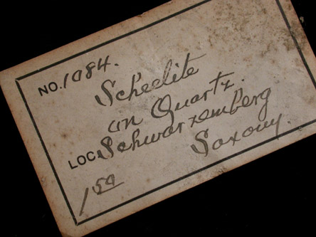 Scheelite on Quartz from Schwarzenberg, Saxony, Germany