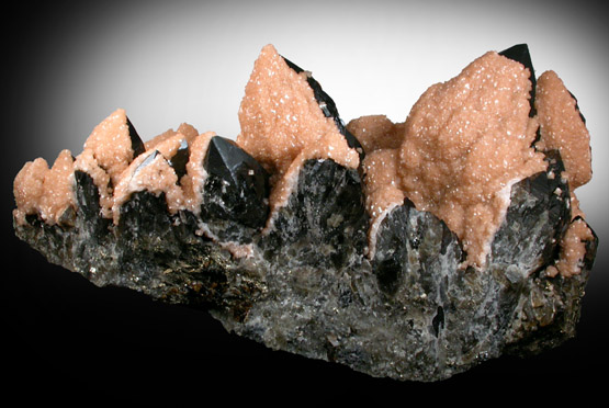 Quartz var. Smoky with Dolomite from Cavnic Mine (Kapnikbanya), Maramures, Romania