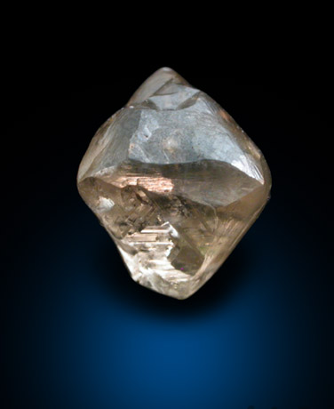 Diamond (1.08 carat octahedral crystal with carbon inclusions) from Finsch Mine, Free State (formerly Orange Free State), South Africa