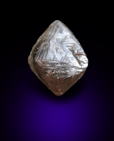 Diamond (1.05 carat brown octahedral crystal) from Orapa Mine, south of the Makgadikgadi Pans, Botswana