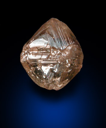 Diamond (1.04 carat octahedral crystal with carbon inclusions) from Finsch Mine, Free State (formerly Orange Free State), South Africa