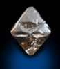 Diamond (4.22 carat brown octahedral crystal) from Udachnaya Mine, Republic of Sakha (Yakutia), Siberia, Russia