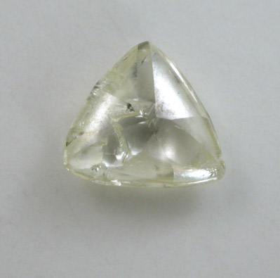 Diamond (0.54 carat yellow macle, twinned crystal) from Diamantino, Mato Grosso, Brazil