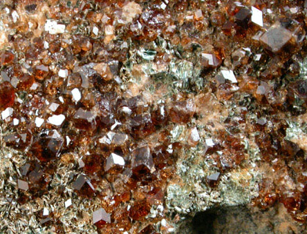 Grossular Garnet var. Essonite with Clinochlore from Mussa Alp, Piemonte, Italy