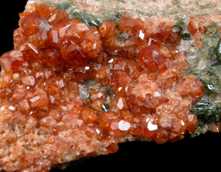 Grossular Garnet with Diopside from Val d'Ala, Piemonte, Italy