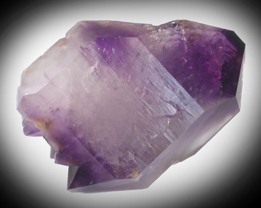 Quartz var. Amethyst with 8.60 carat triangular gemstone from Jackson's Crossroads, 46.5 km east of Athens, Wilkes County, Georgia