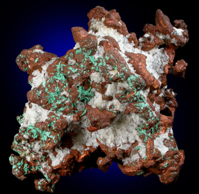 Copper in Quartz from Keweenaw Peninsula Copper District, Michigan
