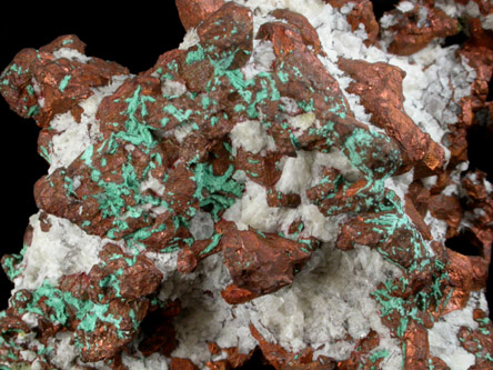 Copper in Quartz from Keweenaw Peninsula Copper District, Michigan