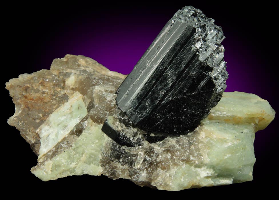 Schorl Tourmaline in Quartz-Albite from west shore of Manhattan Island at 102 Street, New York City, New York County, New York