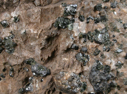 Fayalite var. Roepperite with Gahnite from Sterling Mine, Ogdensburg, Sterling Hill, Sussex County, New Jersey