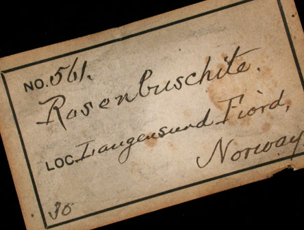 Rosenbuschite from Aro Islands, Langesundfjord, Norway (Type Locality for Rosenbuschite)