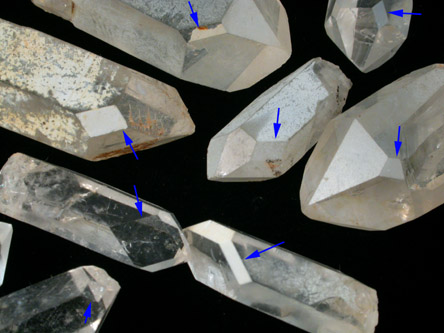 Quartz with etched S faces from Ila Grange, Madison County, Georgia