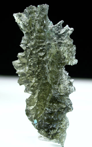 Moldavite (Tektite - natural glass caused by meteorite impact) from Vltava (Moldau) River, southern Bohemia, Czech Republic