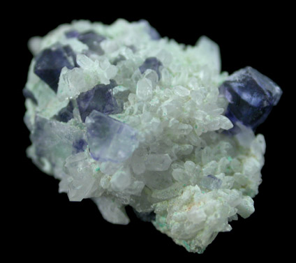 Fluorite, Quartz, Chrysocolla from Somers, Tolland County, Connecticut