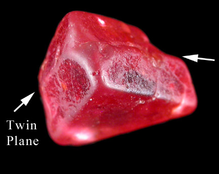 Spinel (Twinned Crystals) from Pein Pyit, Mogok District, 115 km NNE of Mandalay, Mandalay Division, Myanmar (Burma)