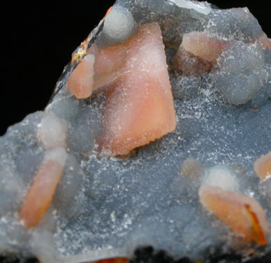 Wulfenite with druzy Quartz on Hemimorphite from Finch Mine (Barking Spider Mine), north of Hayden, Banner District, Gila County, Arizona