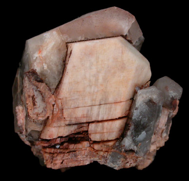 Microcline, Quartz, Goethite from Crystal Peak area, 6.5 km northeast of Lake George, Park-Teller Counties, Colorado