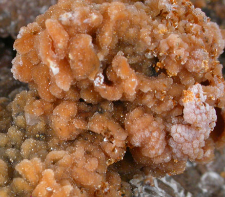 Descloizite with druzy Quartz coating from Finch Mine (Barking Spider Mine), north of Hayden, Banner District, Gila County, Arizona