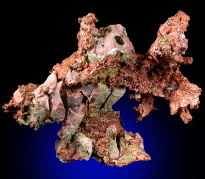 Copper with Epidote from Keweenaw Peninsula Copper District, Michigan