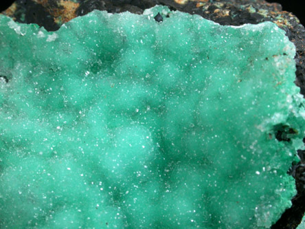 Chrysocolla included in Quartz from Inca de Oro, Atacama, Chile