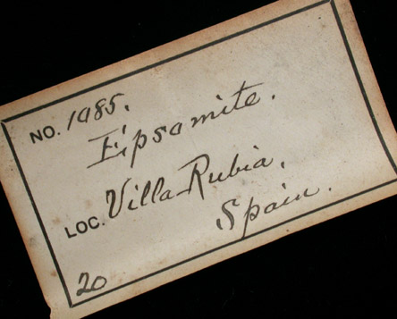 Epsomite from Villa Rubia, Spain