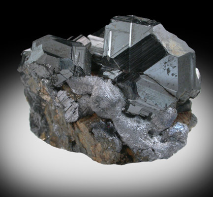 Sphalerite on Galena from Naica District, Saucillo, Chihuahua, Mexico