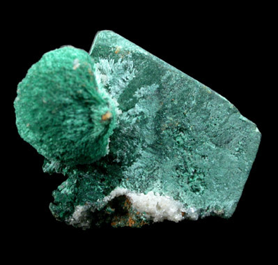 Malachite pseudomorphs after Azurite from Onganja Mine, Seeis, Khomas, Namibia