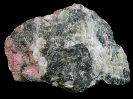 Rhodonite with Calcite from Sterling Mine, Ogdensburg, Sterling Hill, Sussex County, New Jersey